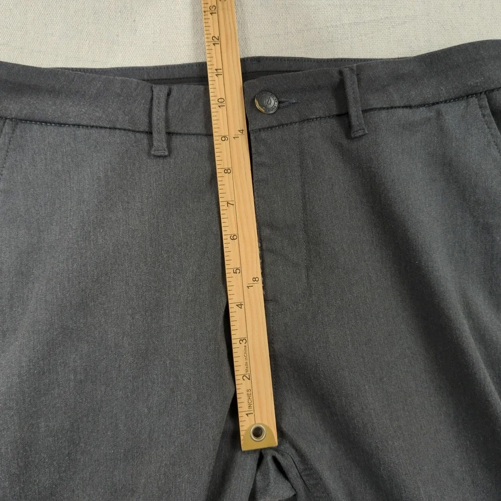 Du/er Pants Mens 38x32 Gray Smart Stretch Slim Trouser